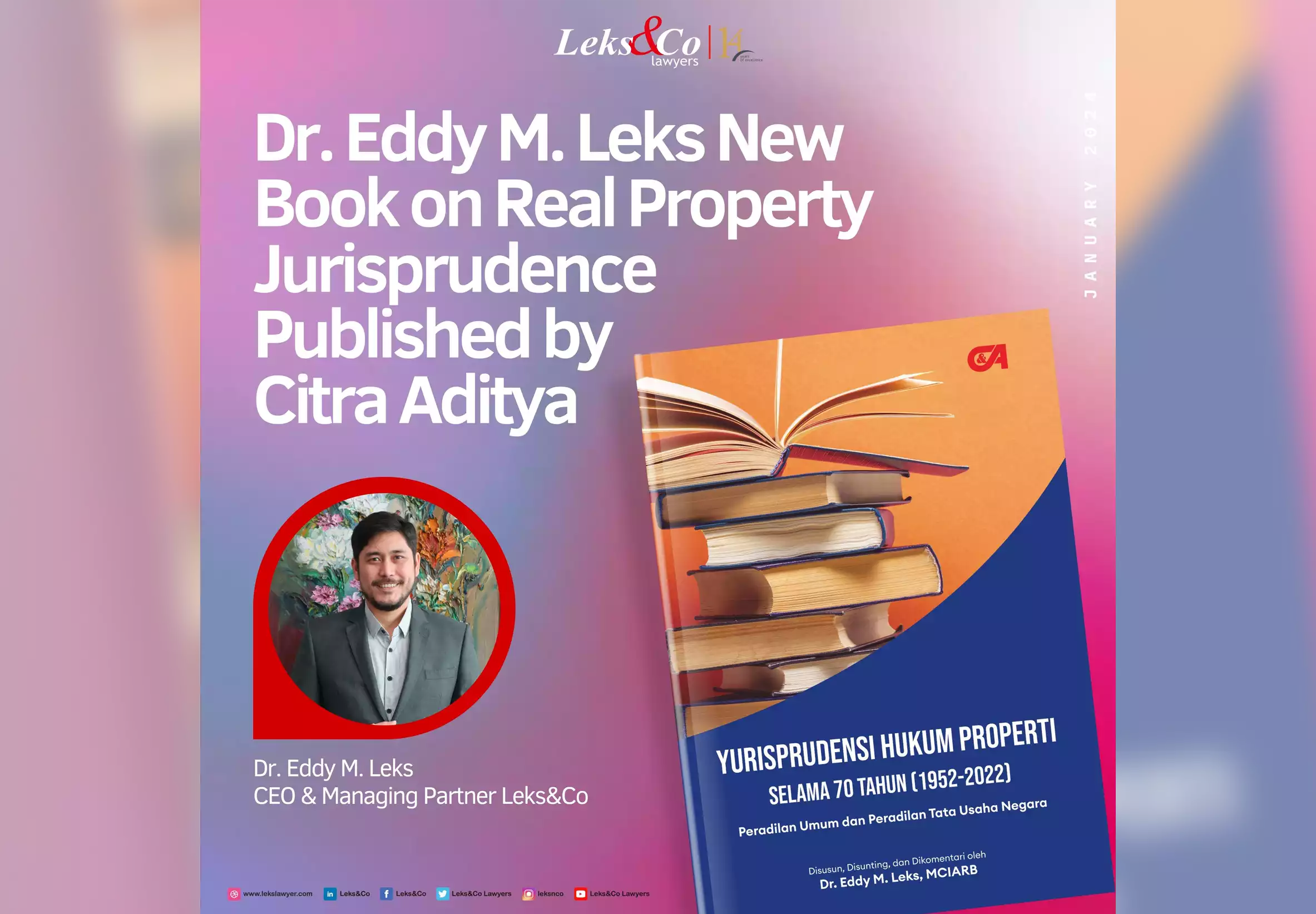 Dr. Eddy M. Leks New Book on Real Property Jurisprudence Published by Citra Aditya